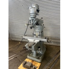 BRIDGEPORT 1 HP STEP PULLEY TYPE VERTICAL MILLING MACHINE WITH 9" x  36" TABLE ORIGINAL SCRAPING ON WAYS VERY NICE CONDITION