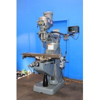 BRIDGEPORT 2 HP VARIABLE SPEED VERTICAL MILLING MACHINE MODEL 2J WITH 9" X 42" TABLE SERVO POWER FEED AND ACU-RITE DIGITAL READ OUT 