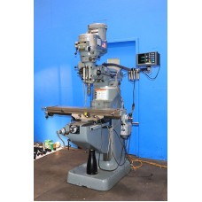 BRIDGEPORT 2 HP VARIABLE SPEED VERTICAL MILLING MACHINE MODEL 2J WITH 9" X 42" TABLE SERVO POWER FEED AND ACU-RITE DIGITAL READ OUT 
