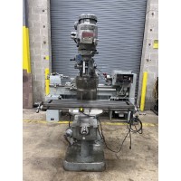 BRIDGEPORT 2 HP VARIABLE SPEED MILLING MACHINE WITH 9" x 48" TABLE, CHROME WAYS, SERVO LONGITUDINAL POWER FEED