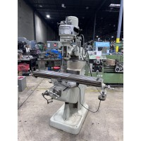 BRIDGEPORT MODEL 1J PULLEY TYPE VERTICAL MILLING MACHINE WITH 9" x 48" TABLE WITH SERVO POWER FEED